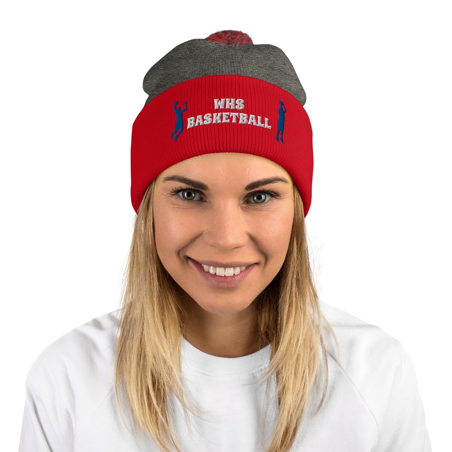 WHS Basketball Pom-Pom Beanie