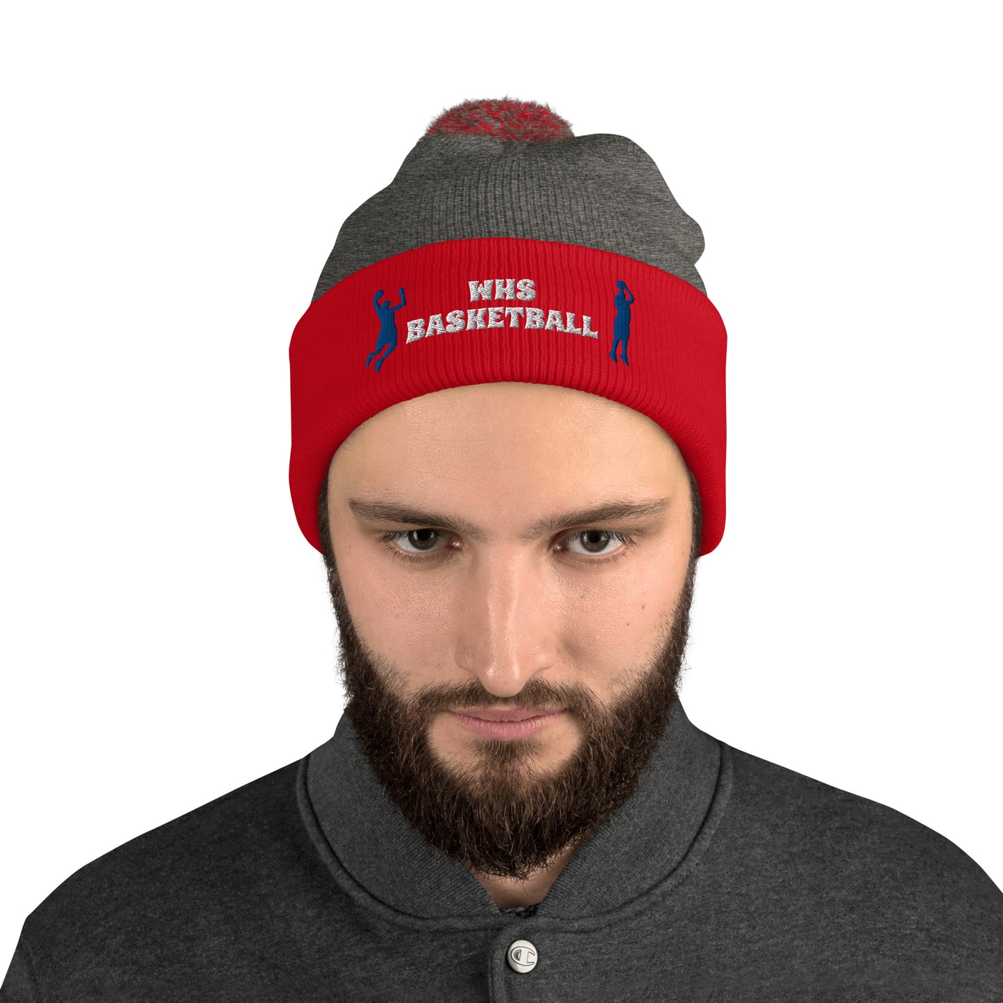 WHS Basketball Pom-Pom Beanie