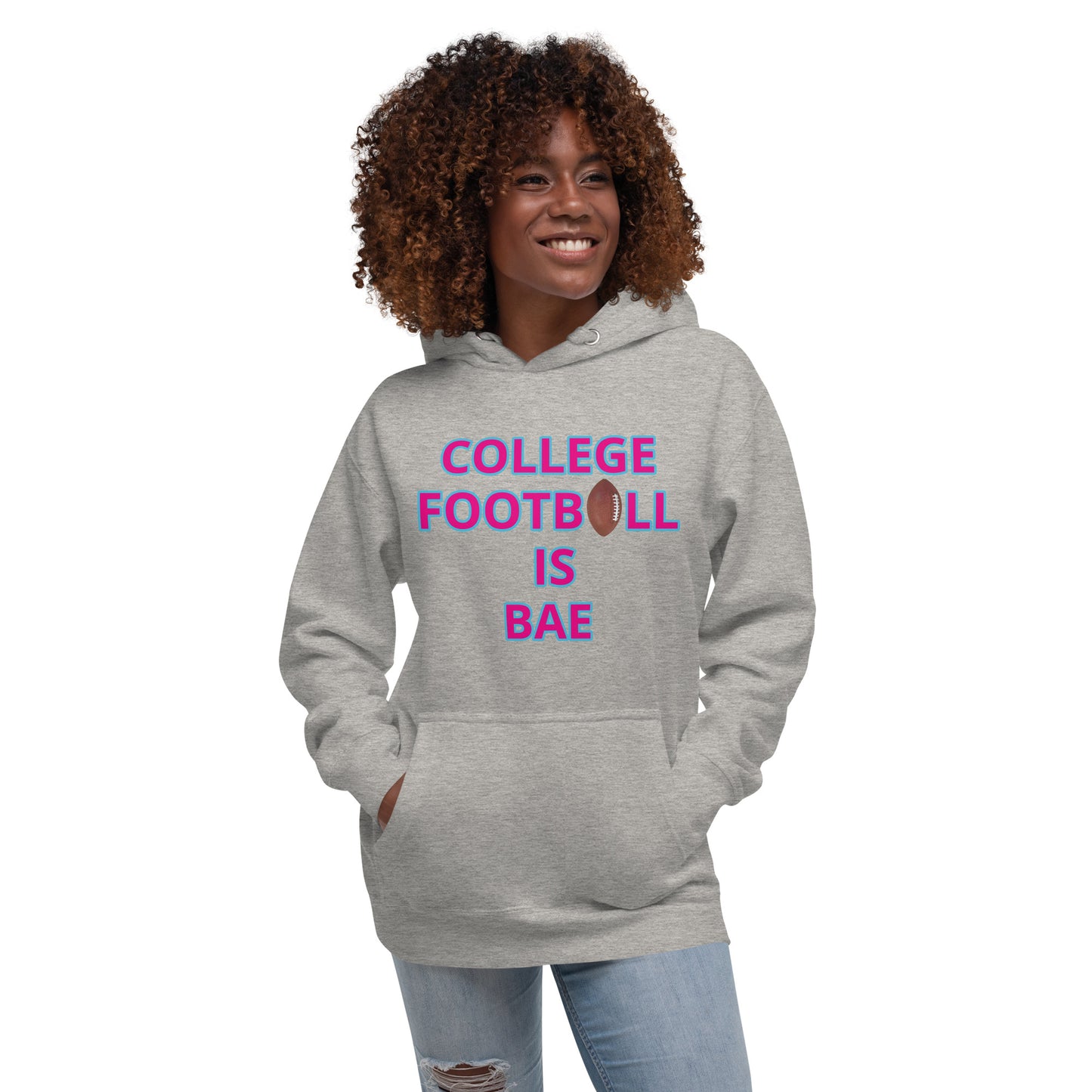 Ladies College Football/Bae Unisex Hoodie