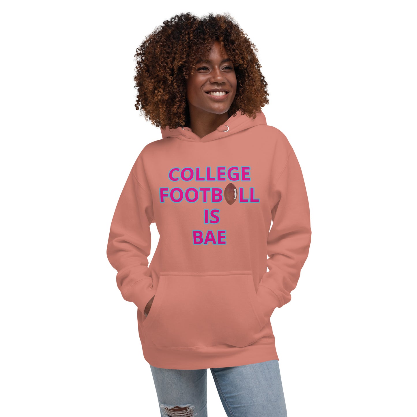 Ladies College Football/Bae Unisex Hoodie