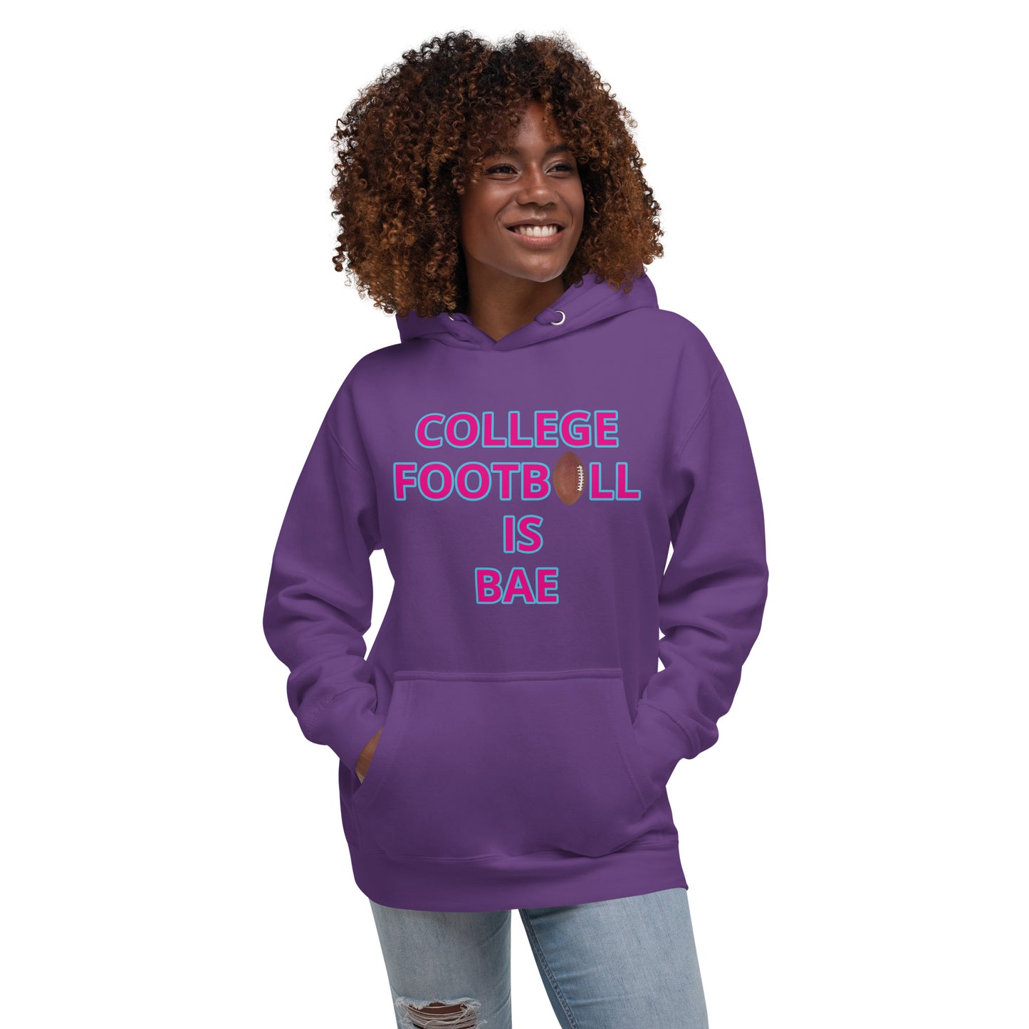 Ladies College Football/Bae Unisex Hoodie